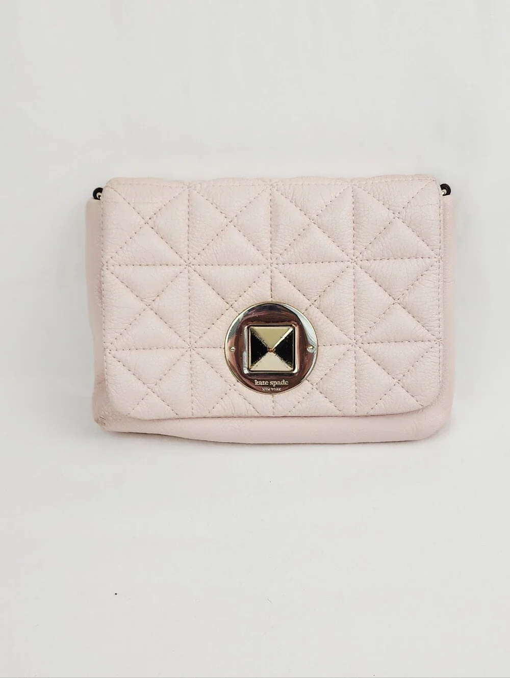 Kate Spade Naomi Quilted Leather Crossbody Bag in Blush Pink